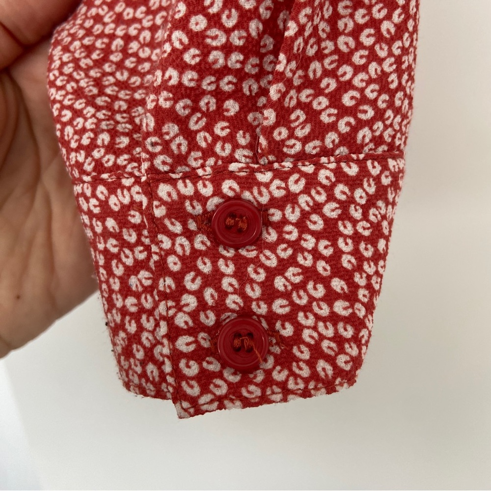 Red Patterned Women's Top - Picture 11 of 14